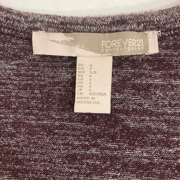 Burgundy heather tank dress size small stretch knit midi length bodycon - Picture 4 of 6